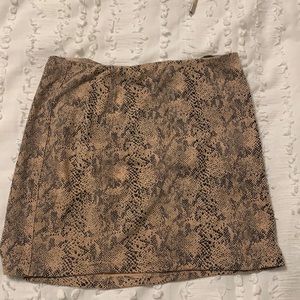 Wild Honey Tan Snakeskin Skirt
